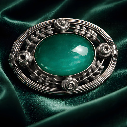 Jugendstil brosche mit - jugendstil,