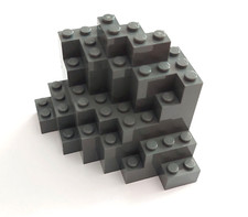 1 Stück Lego 23996 8x8x6 Felsen Panele Rock Panel MURP – Dark Bluish Gray