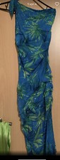 Turnierkleid Tanzkleid Lateinkleid Gr. 34/36 Blau Grün