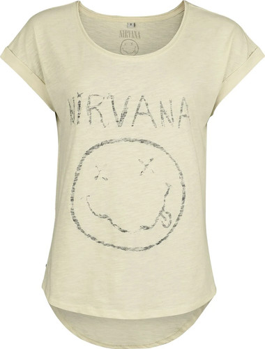 Nirvana shirt damen smiley - t-shirt,