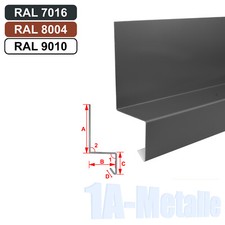 Tropfblech Aluminium Wandprofil Tropfkante RAL 7016 8004 9010 Tropf R
