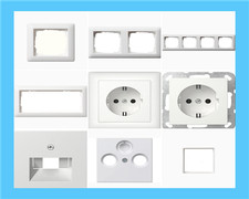 Gira System Standard 55 reinweiß seidenmatt Rahmen Steckdosen Wippen Einsätze