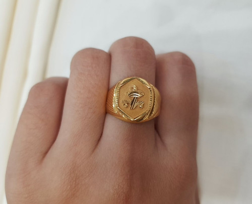 Handgefertigter goldring - handgefertigter,