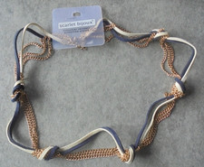 Bijoux Scarlet Halskette Schmuck blau/beige/goldfarbend Karabinerversc. Nr. 4087