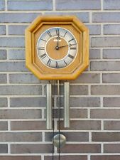 Pendelwanduhr Uhr RICHTER m. orig. HERMLE Uhrwerk, Eiche rustikal, 70er Jahre, 