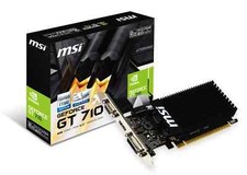 MSI NVIDIA GeForce GT710 2 GB DDR3 VGA HDMI DVI PCI-E LP Grafikkarte passiv