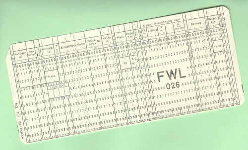 Lochkarten spaltig fwl - 50,