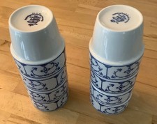 8x Trinkbecher von JÄGER Eisenberg, BLAU indisch blau, Stapel Becher, Milch o.ä.