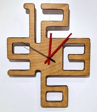 Echtholz Wanduhr  - flamed beech - UNIKAT - Handarbeit - Buche/geflammt