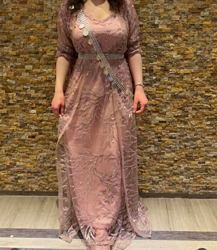 Damen abendkleid lang rosa - damen,
