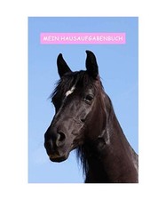 Hausaufgabenbuch mit Pferde Motiv, Hausaufgabenheft, Block, Planer für die Schu