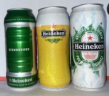 3 Bierdosen „Heineken“ 0,5L. /Alu/Leer