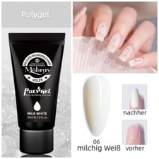 Acrylgel Tube 30g milchig Weiß Aufbaugel UV Nagelverlängerung Nagelgel Polygel