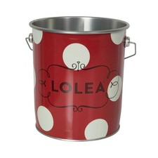 Lolea Eimer Blecheimer Rot mit