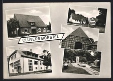Reeßum-Clüversborstel, Gasthaus, Fachwerkhaus, Grabmal, Ansichtskarte 