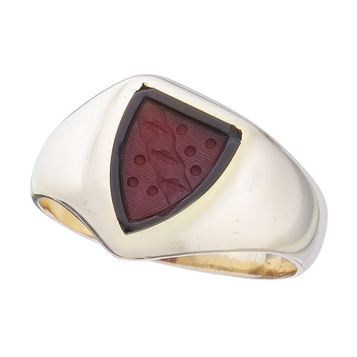 Siegel ring wappen farbstein - ring,