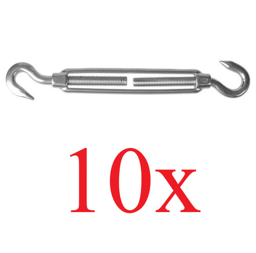 10x v4a edelstahl seilspanner - edelstahl,