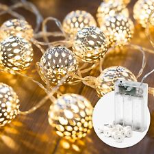 CozyHome Marokkanische Lichterkette - 5 Meter & 20 LED Warmweiß I Mit Batterie