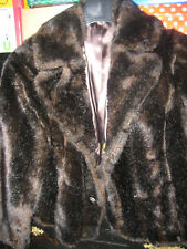 VINTAGE Kunstpelz Webpelz KURZJACKE 38 40 braun gestromt EDEL Theater Oper