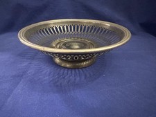 alter Durchbruchkorb Fußschale Obstschale Gebr. Hepp Hotelsilber m. Monogramm
