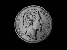 5 Mark Bayern Ludwig II 1875 D Silber Kaiserreich