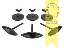 Emblem Logo Ring Halter für Kühlergrill Wabengrill für diverse Audi Modelle schw