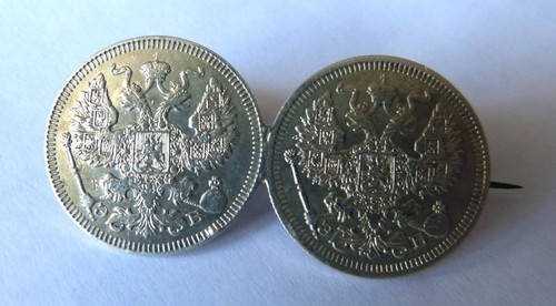 Brosche silber 800 russische - silber, 2
