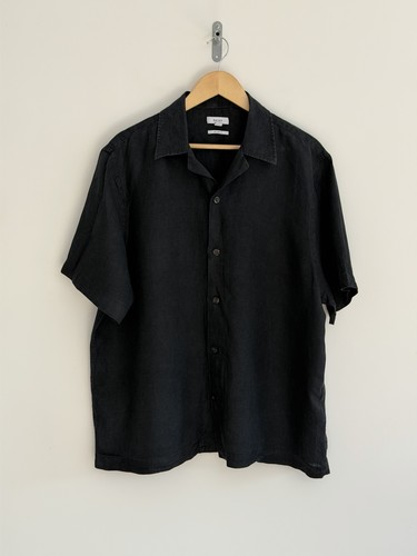Reiss leinenhemd schwarz - leinenhemd,