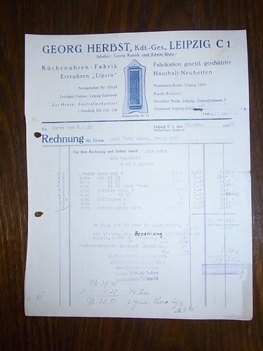 Alte rechnung georg herbst - georg,