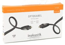 Inakustik Lichtleiterkabel 1,5m Toslink Stecker Optisches Digital Opto Kabel 217