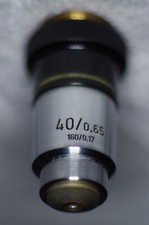 Mikroskop Objektiv Zeiss West 40 / 0,65 / 160 / 0,17 für Standard Universal etc.