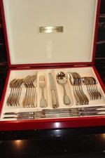 R&B Robbe & Berking Alt Faden Menü Messer 150 versilbert ca. 220mm ca. 97g