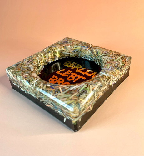 Resin aschenbecher echtes geld - aschenbecher,