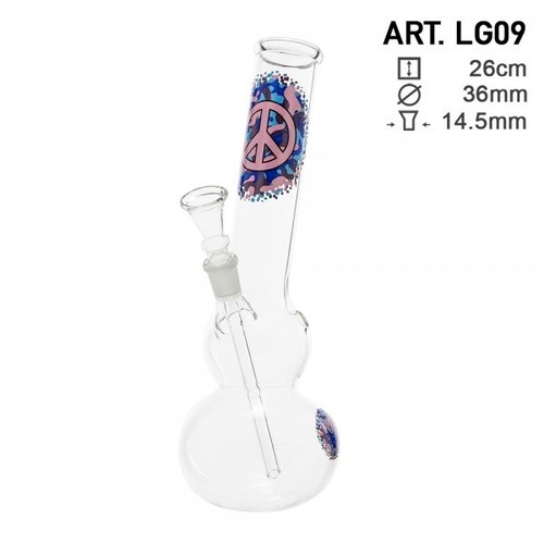 Glas bong 26cm 36mm s - h:, Ø: