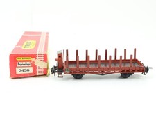 Trix Express H0 3436 offener Güterwagen Rungenwagen mit Bremserhaus / Guss OVP