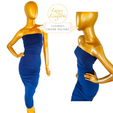 FATAL DRESS by Wolford M Medium admiral blau Schlauch Kleid Blickdicht Rock Top