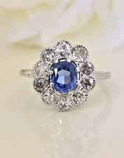 Art Deco Ring Saphir Diamanten