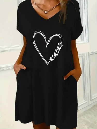 Kleid mit ausschnitt herz - kleid, v-ausschnitt,