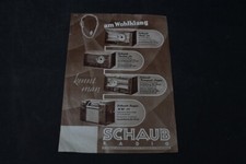 alter Druck Flyer Schaub Radio Reklame Sammler vintage
