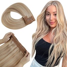 LaaVoo 100% Echtes Menschliches Haar Extensions 30 cm Extensions Echthaar