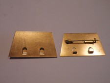 Ordensblech Große Ordensschnalle Messing für 2 Orden schräge Kante geprägt neu