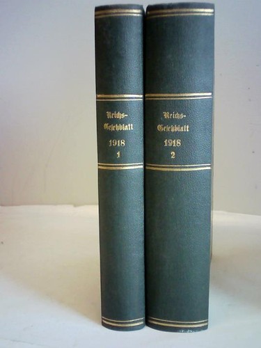Reichs gesetzblatt 1918 - 1, &