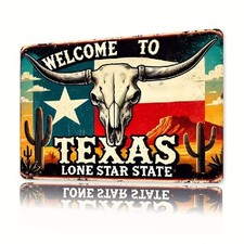 Blechschild Welcome to Texas