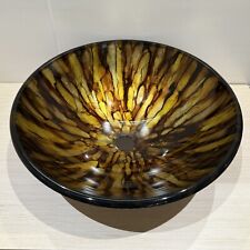 Dune Ceramics Glas-Waschschale, Rund, Gold, Kupfer, Schwarz - 42 x 15 cm