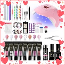 Nail Set Gelnägel Kit Gelnägel StarterSet,Nagellack Nagelset UV Nägel Farben Tub