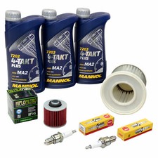 Wartungspaket für Yamaha XV 535 Virago 88-95 Öl 3L+Luftfilter+Ölfilter+Zündkerze
