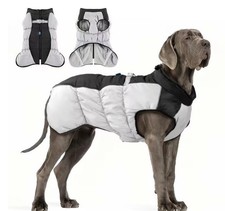 Hundemantel für große Hunde Wintermantel Rot oder Schwarz 2XL–6XL