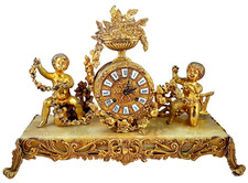 antike Kaminuhr doppelte