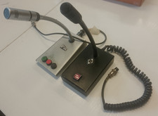 2x Vintage Tischmikrofon