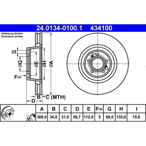 Bremsscheibe ate - bremsscheibe,
